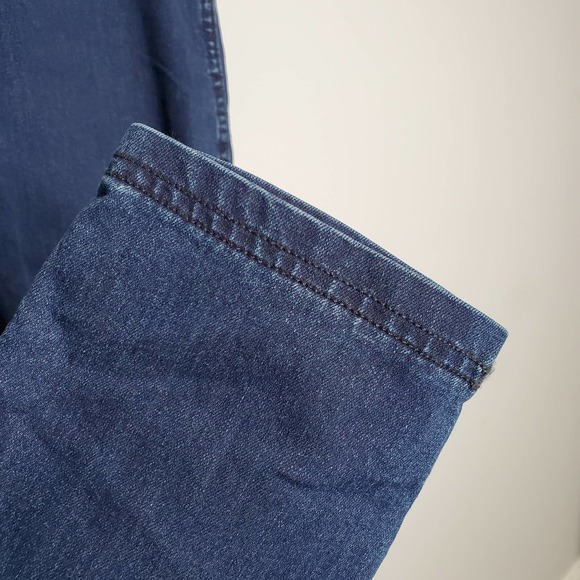 AMERICAN APPAREL Dark Wash Blue Stretch Denim The Easy Jean Sz Large L - Picture 3 of 7